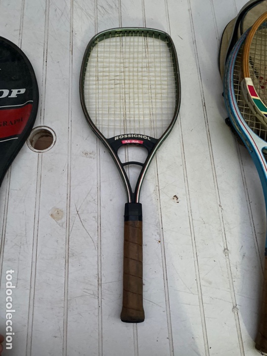 Coleccionismo deportivo: Lote de 6 raquetas de tenia antiguas adidas Dunlop rossignol babolat años 70-80 - ver las fotos - Foto 4 - 210029425