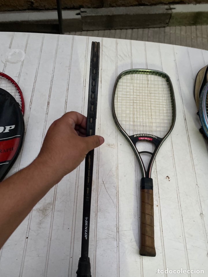 Coleccionismo deportivo: Lote de 6 raquetas de tenia antiguas adidas Dunlop rossignol babolat años 70-80 - ver las fotos - Foto 7 - 210029425