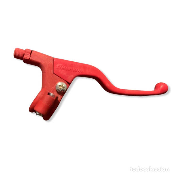 Coleccionismo deportivo: Maneta de freno original a&ntilde;os 80 bmx zimarron roja de plastico