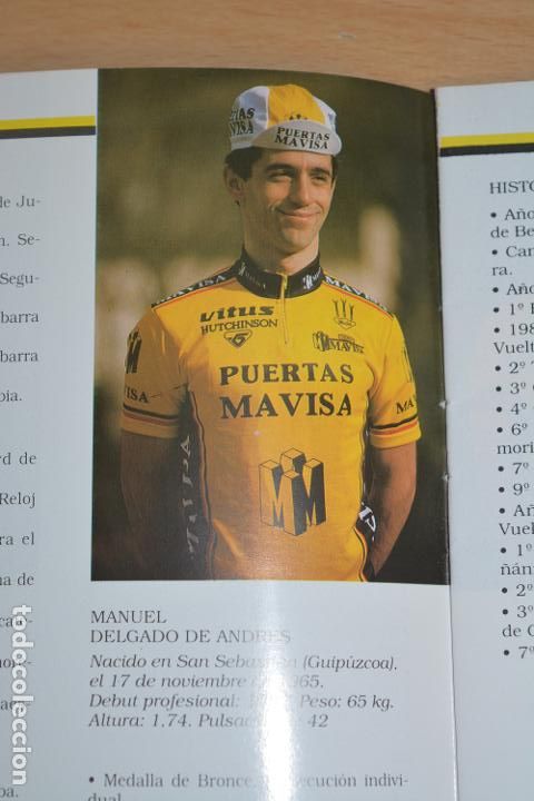Collectionnisme sportif: FOTO RECORTADA DEL CICLISTA MANUEL DELGADO (PUERTAS MAVISA)