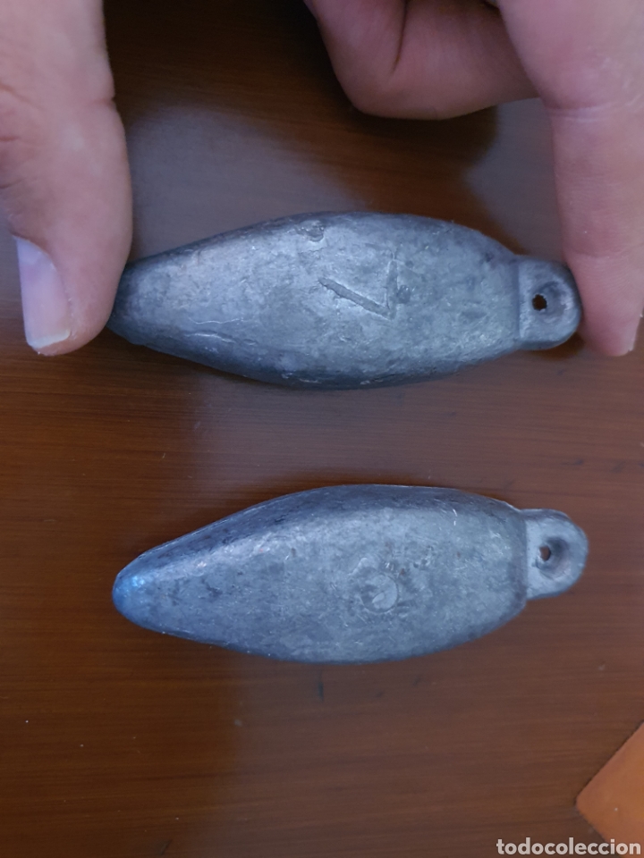 Coleccionismo deportivo: dos plomos de pesca - Foto 2