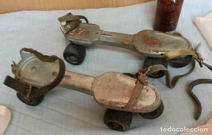 Collectionnisme sportif: Patines met&aacute;licos 4 ruedas adaptables. Viejos.