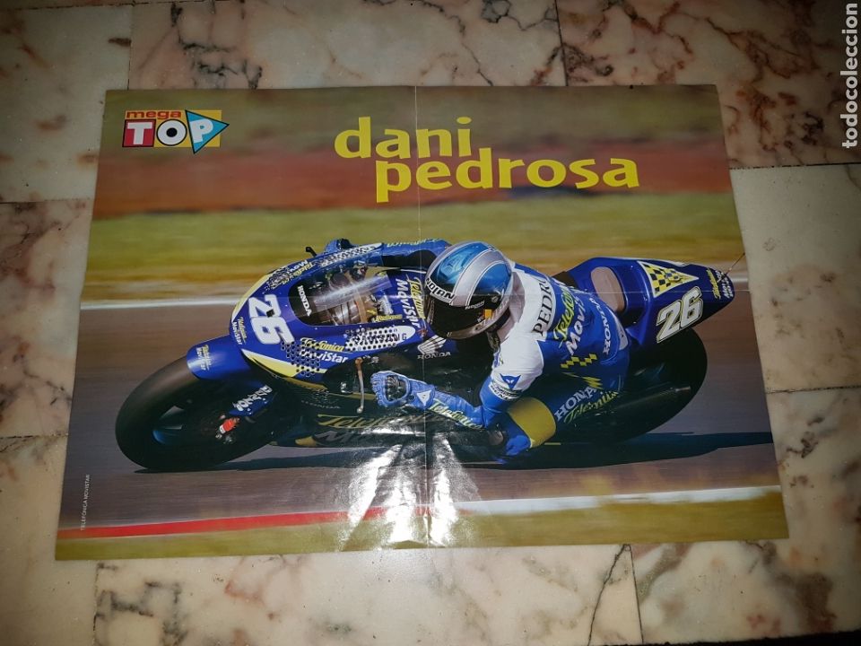 Coleccionismo deportivo: P&oacute;ster Dani Pedrosa mega top - Foto 1