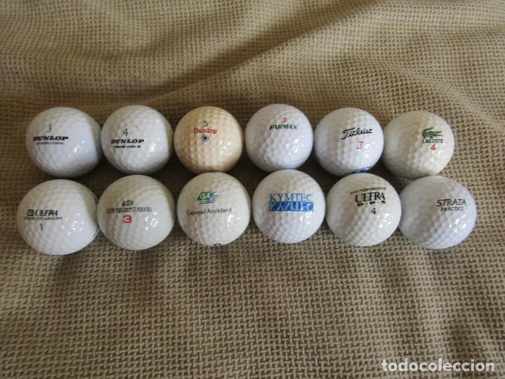 Collectionnisme sportif: Lote de 12 Pelotas de Golf Diferentes Marcas Diferentes Torneos