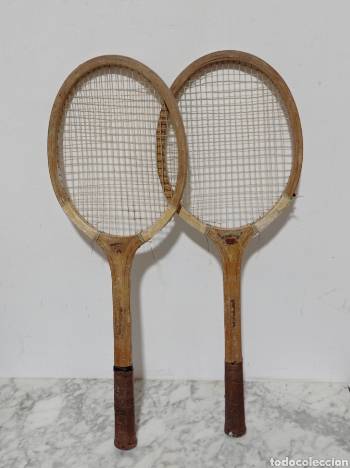 Coleccionismo deportivo: ANTIGUAS RAQUETAS DE MADERA - Foto 1
