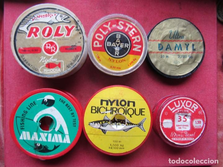 Collezionismo sportivo: Lote 6 Antiguos Sedales de Pesca Luxor,Damyl,Roly,Maxima,Bichroique,Bayer