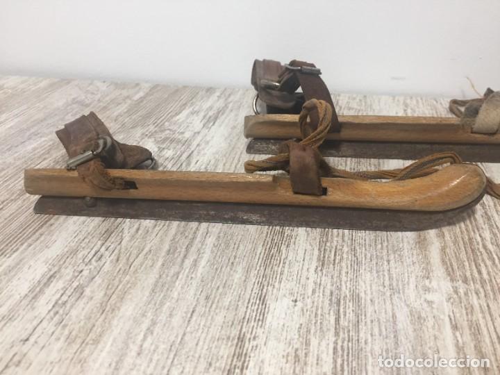 Coleccionismo deportivo: PATINES HIELO MADERA Y HIERRO - Foto 6