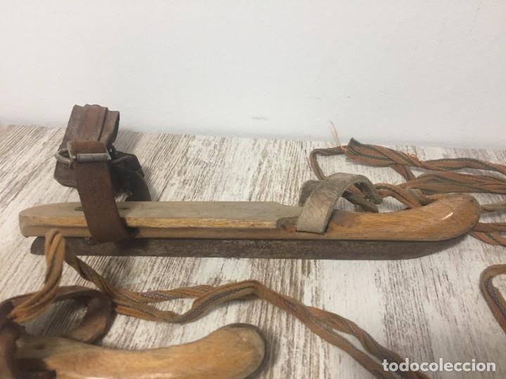 Coleccionismo deportivo: PATINES HIELO MADERA Y HIERRO - Foto 7