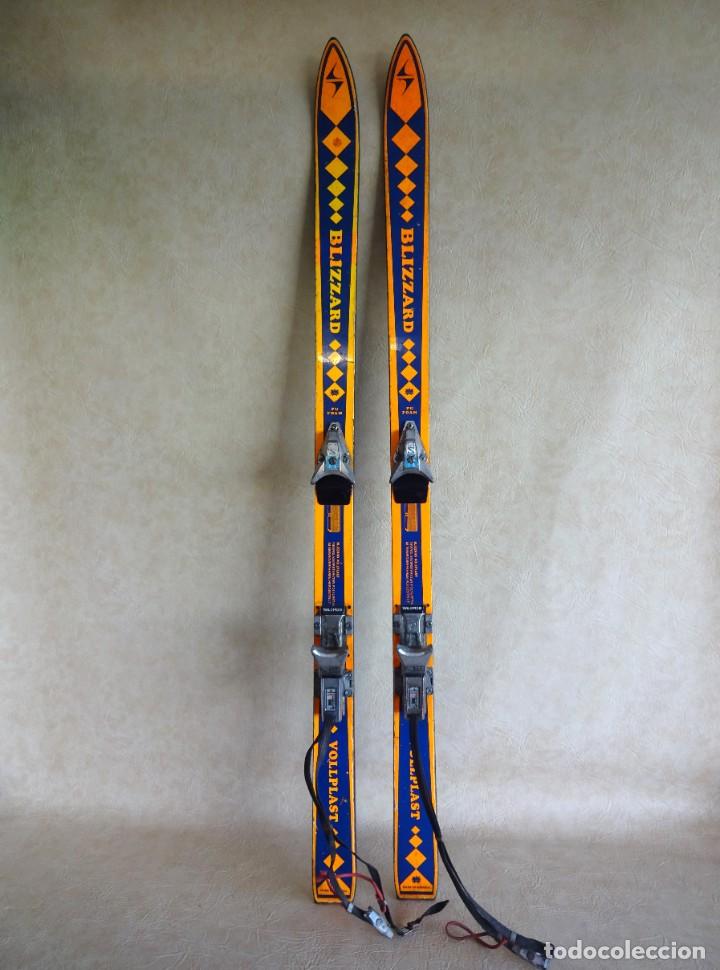 Coleccionismo deportivo: antiguos skis esquis blizzard pu foam vollplast con agarres salomon
