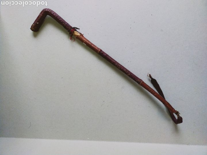 Coleccionismo deportivo: FUSTA DE MADERA Y CUERO - Foto 5