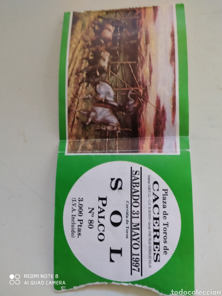 Coleccionismo deportivo: Entrada de Toros, C&aacute;ceres 1997 - Foto 2