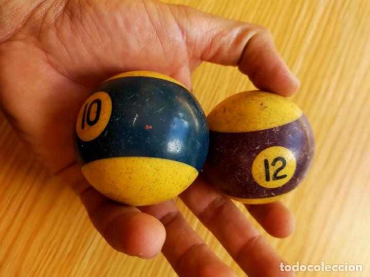 Coleccionismo deportivo: Lote antiguas 2 bolas de billar - Foto 2