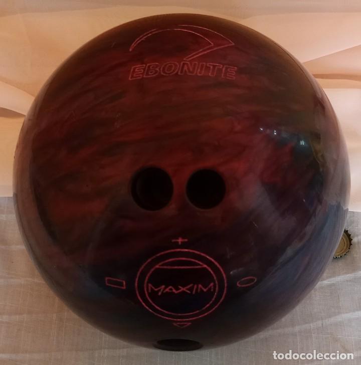 Coleccionismo deportivo: Bola de bolos. EBONITE - MAXIM. - Foto 1