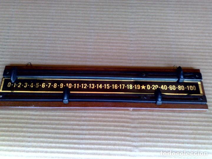 Coleccionismo deportivo: CONTADOR DE MADERA PARA BOLAS DE BILLAR (30cm. x7cm.)