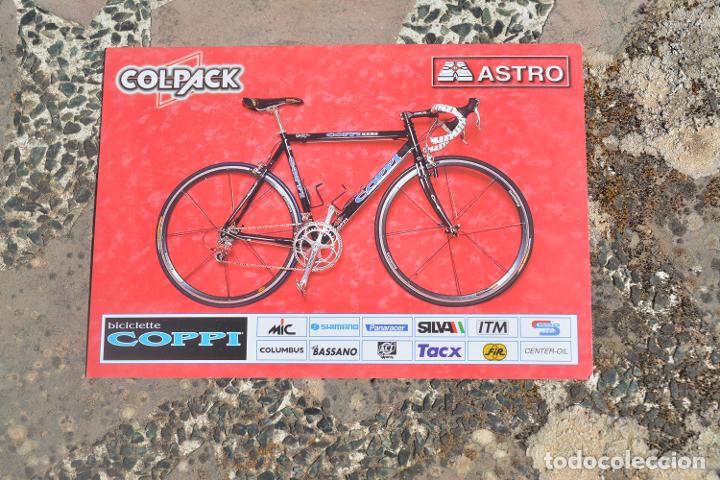 Coleccionismo deportivo: POSTAL DE LA BICILETA COPPI,DE LA MARCA COLPACK ASTRO - Foto 1