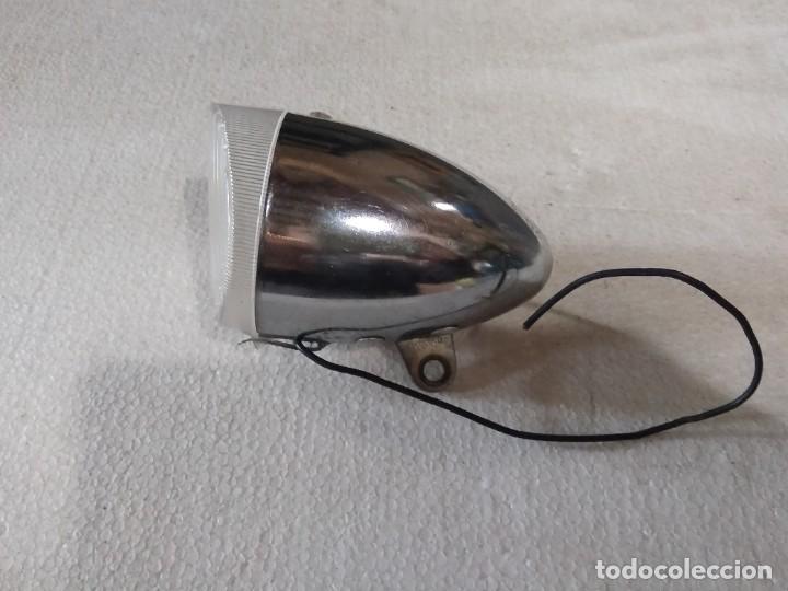 Coleccionismo deportivo: Faro met&aacute;lico bicicleta - Foto 1