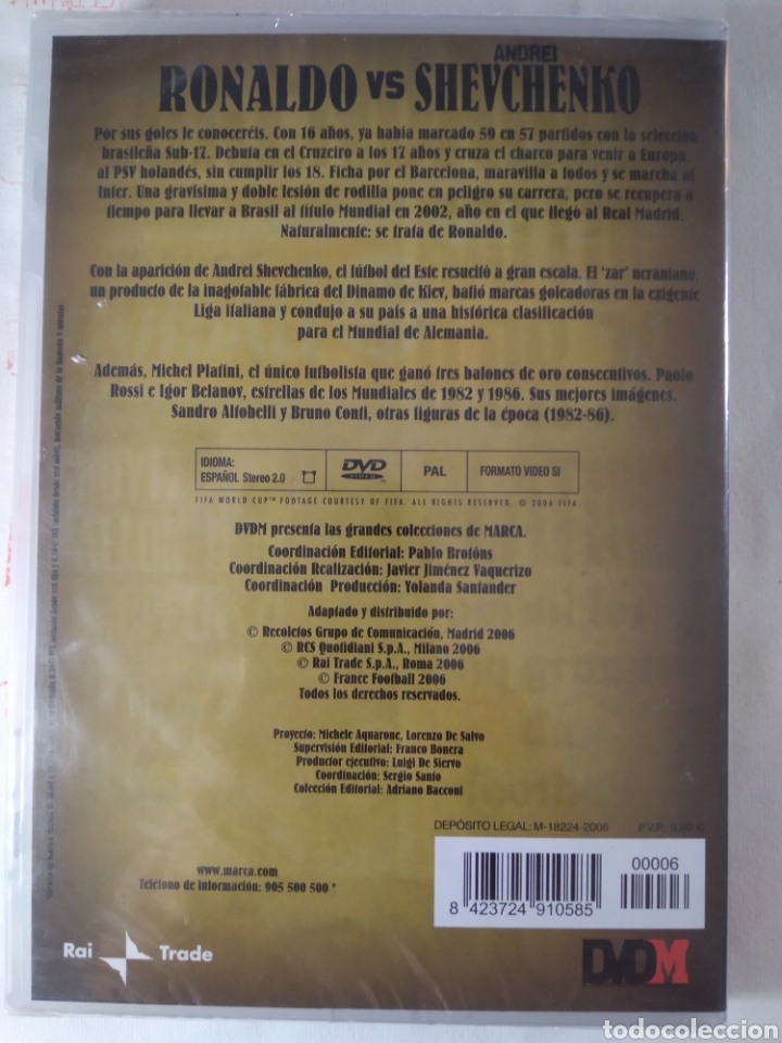 Coleccionismo deportivo: DVD Ronaldo vs Shevchenko. Duelos de oro - Foto 2