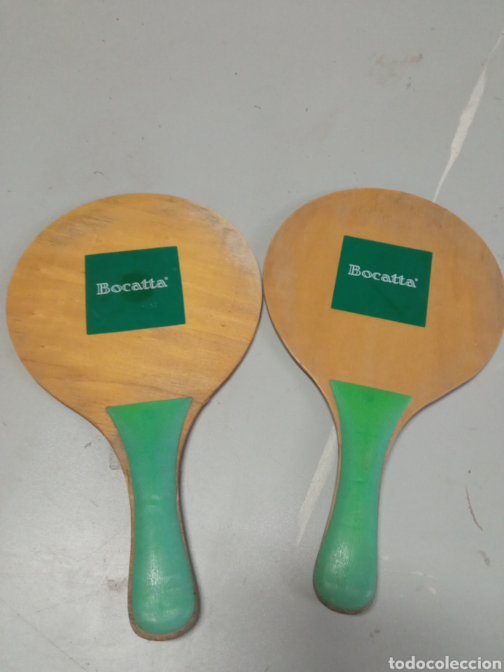 Coleccionismo deportivo: Palas con publicidad de bocatta - Foto 1