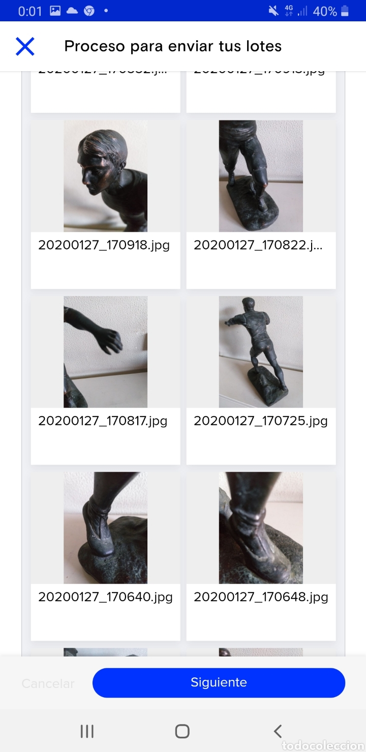 Coleccionismo deportivo: Escultura de corredor sin brazo - Foto 2