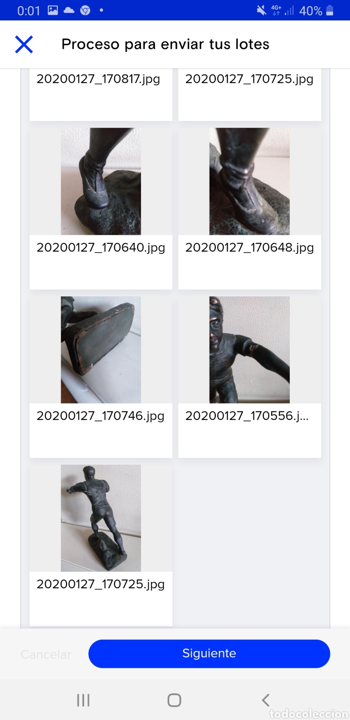 Coleccionismo deportivo: Escultura de corredor sin brazo - Foto 3