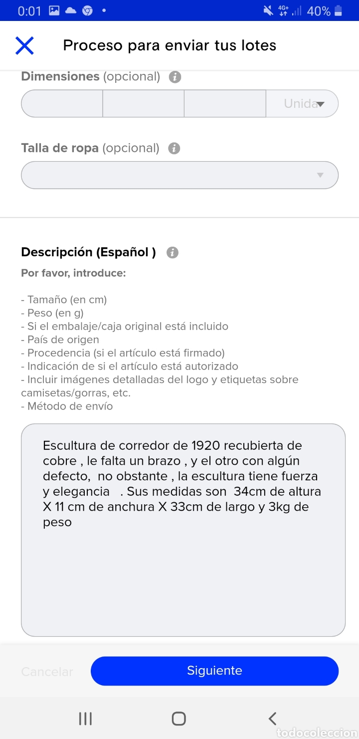 Coleccionismo deportivo: Escultura de corredor sin brazo - Foto 4
