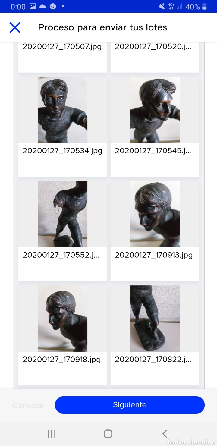 Coleccionismo deportivo: Escultura de corredor sin brazo - Foto 1