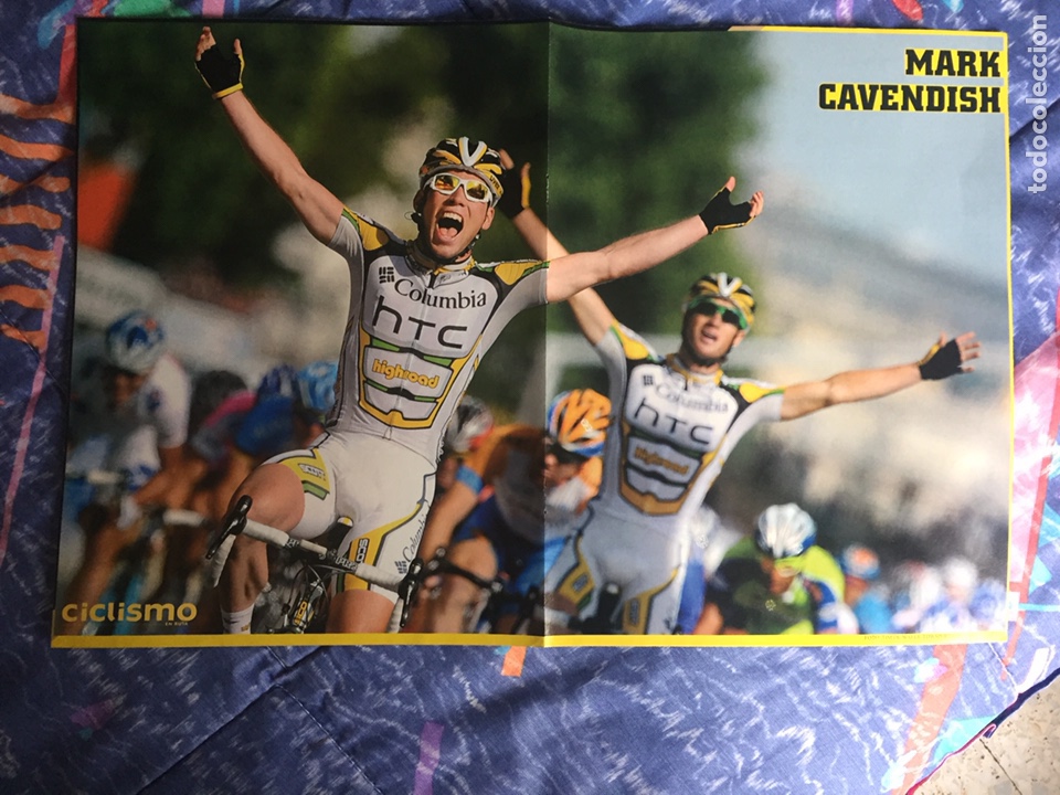 Coleccionismo deportivo: Doble p&oacute;ster Mark Cavendish y Andr&eacute; Greipel - Foto 1