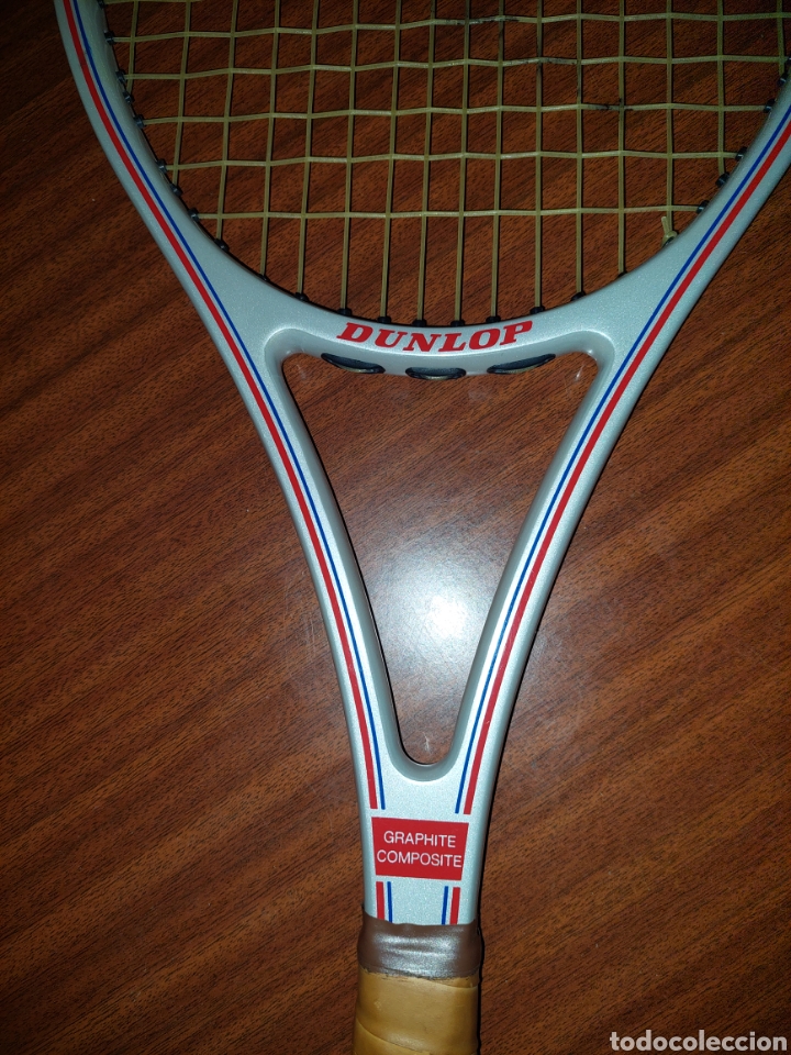 Coleccionismo deportivo: Raqueta de tenis Dunlop con funda - Foto 2