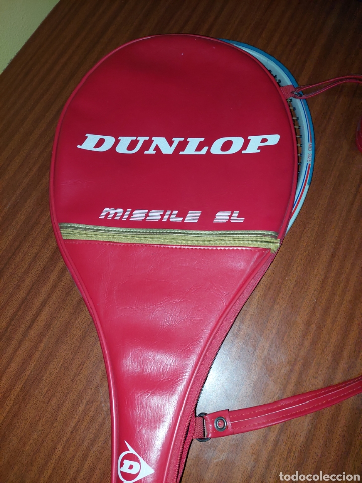 Coleccionismo deportivo: Raqueta de tenis Dunlop con funda - Foto 5