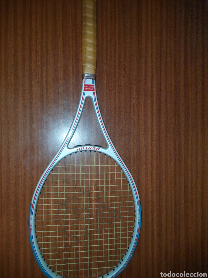Coleccionismo deportivo: Raqueta de tenis Dunlop con funda - Foto 1