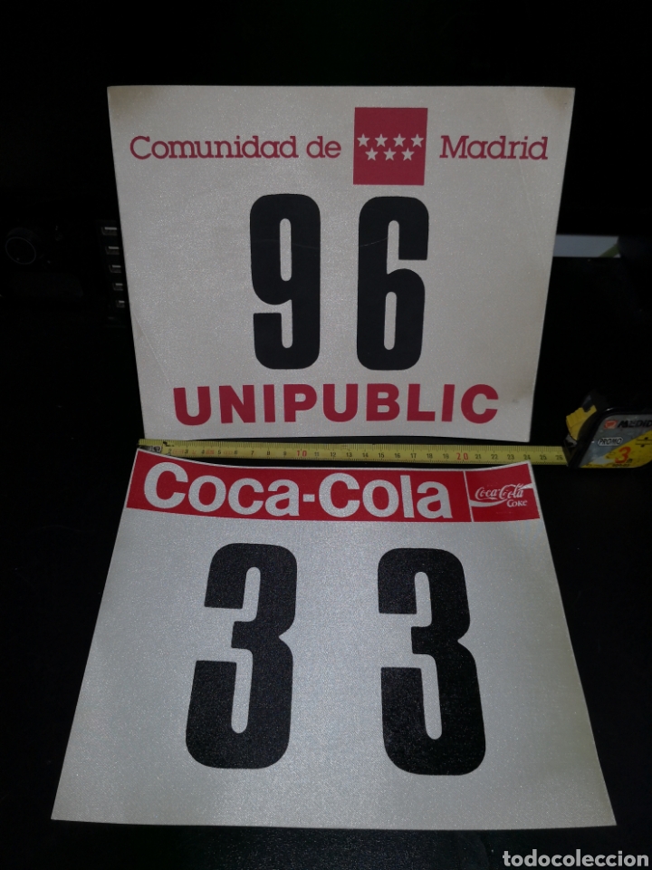 Coleccionismo deportivo: Dorsal Coca-Cola 33 Coca cola - Foto 1