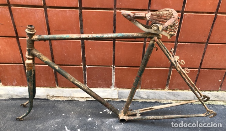 Coleccionismo deportivo: CUADRO DE BICICLETA ORBEA CON SILLIN-ANTIGUO.
