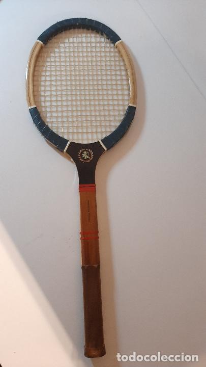 Coleccionismo deportivo: Raqueta de madera OLIMPIC - Foto 3