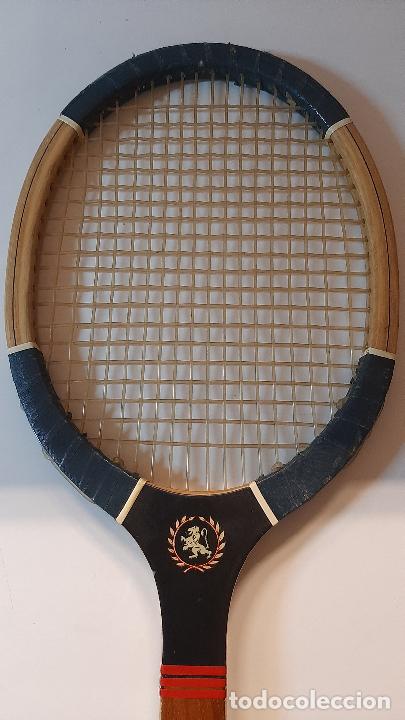 Coleccionismo deportivo: Raqueta de madera OLIMPIC - Foto 5