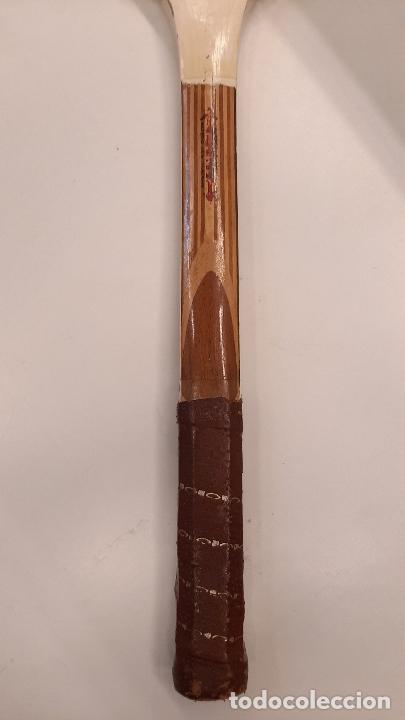 Coleccionismo deportivo: Raqueta de madera marca PHONIX - Foto 5