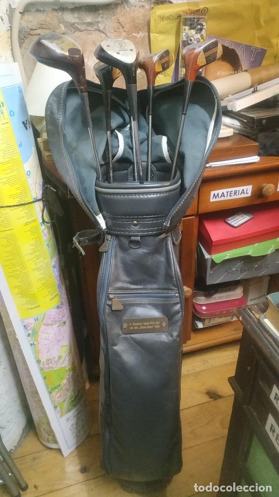 Coleccionismo deportivo: Lote palos de golf + funda - Foto 2