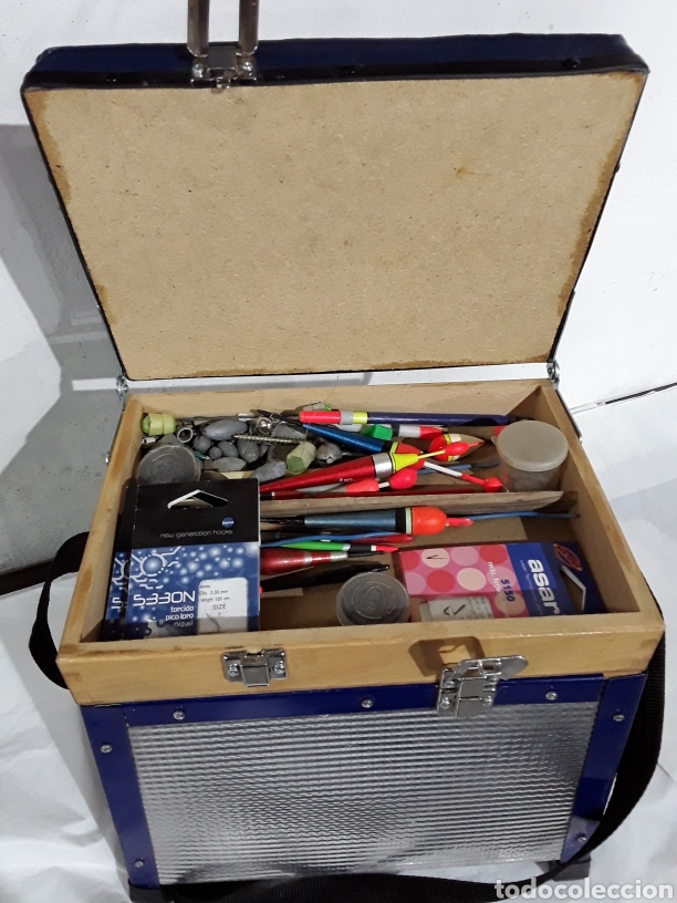Coleccionismo deportivo: Caja-silla de pesca - Foto 7
