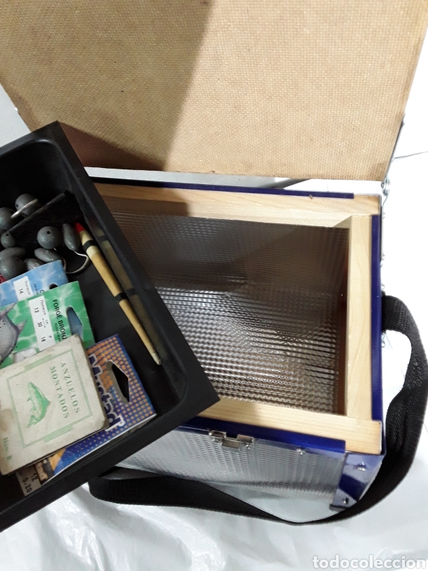 Coleccionismo deportivo: Caja-silla de pesca - Foto 9