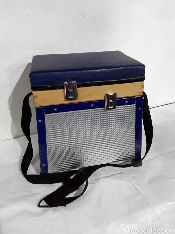 Coleccionismo deportivo: Caja-silla de pesca - Foto 1