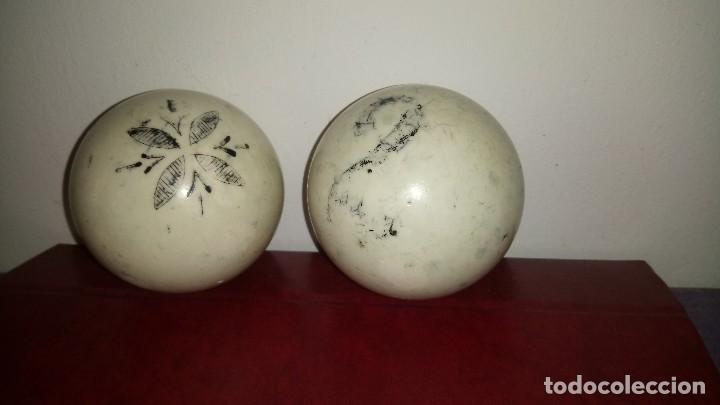 Coleccionismo deportivo: BOLAS de BILLAR decoradas. - Foto 2