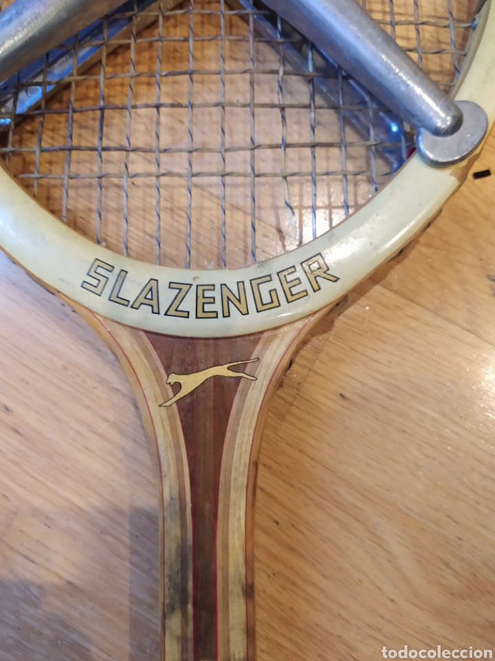 antigua raqueta de badminton madera slazenger t - Compra venta en  todocoleccion