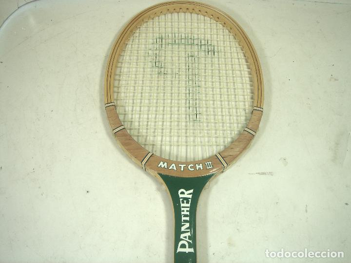 Sammelleidenschaft Sport: RAQUETA MADERA-PANTHER MATCH III-JUNIOR -ANTIGUA A&Ntilde;OS 70 - TENIS FRONTON TRES 3