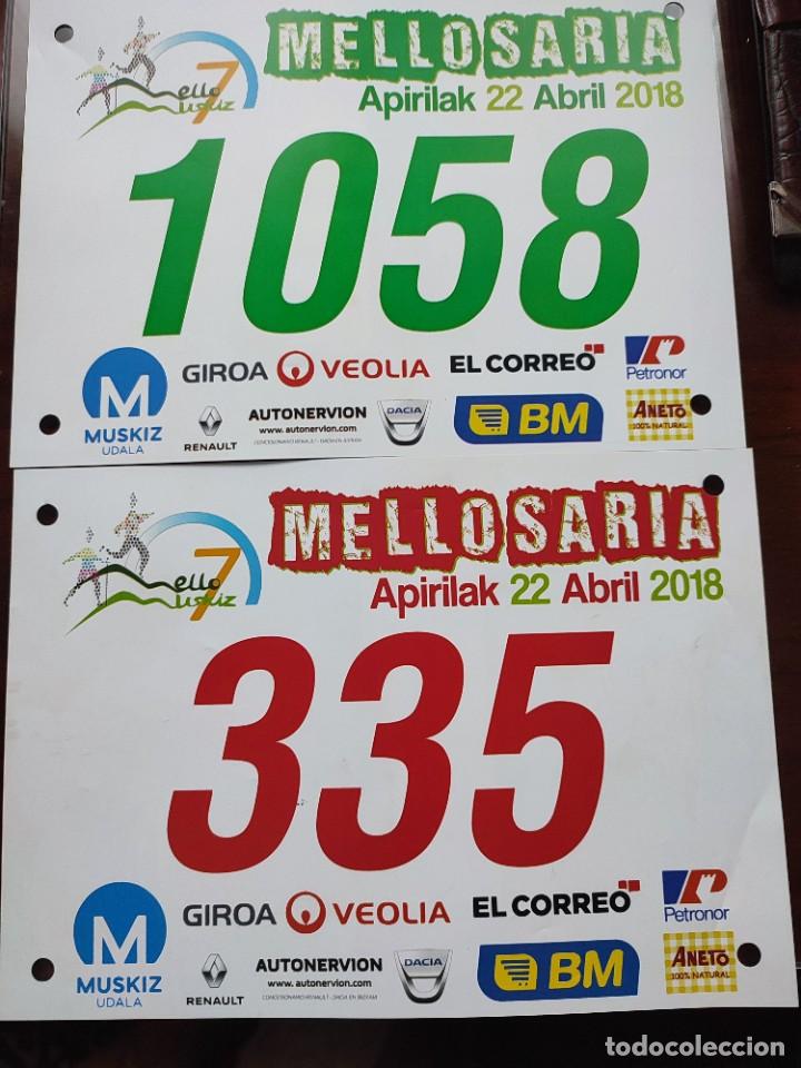 Coleccionismo deportivo: LOTE 2 DORSALES 7 MELLOSARIA MUSKIZ ABRIL 2018
