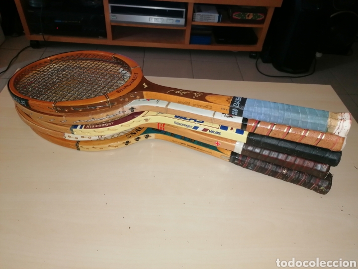 Coleccionismo deportivo: Lote de raquetas antiguas