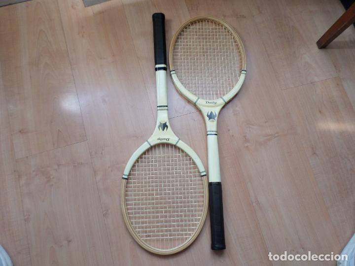 Collezionismo sportivo: pareja de raquetas de tenis dunlop a&ntilde;os 70
