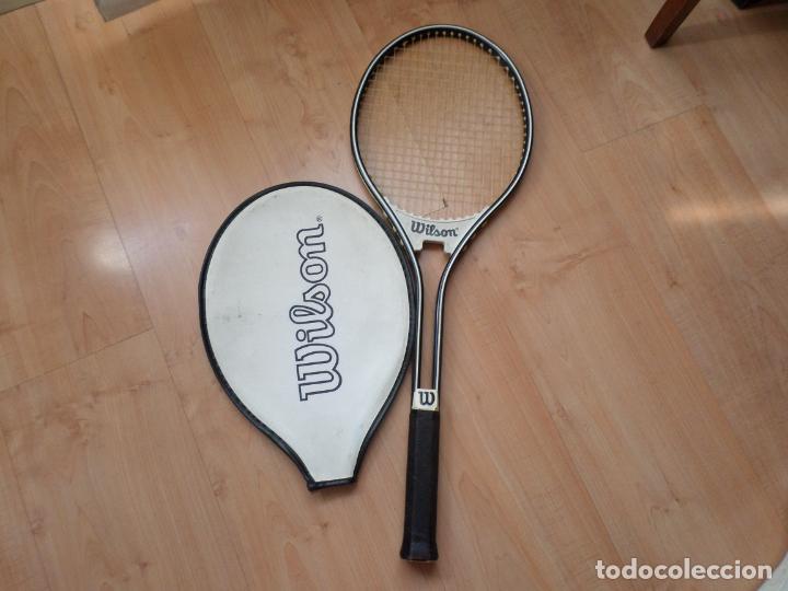 Collezionismo sportivo: raqueta de tenis wilson de aluminio, jimmy connors rally, con funda