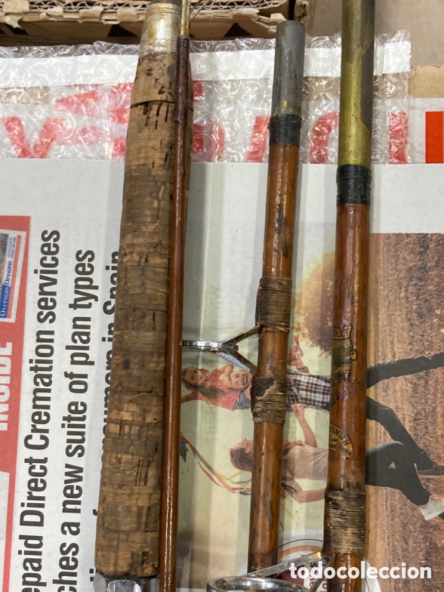 Coleccionismo deportivo: Ca&ntilde;a de pescar antigua - Foto 2