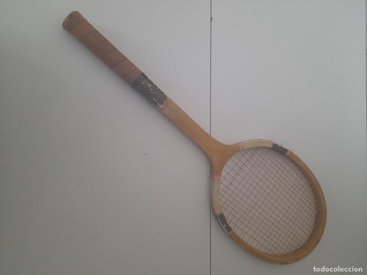 Coleccionismo deportivo: Raqueta de madera Perfecto - Foto 4