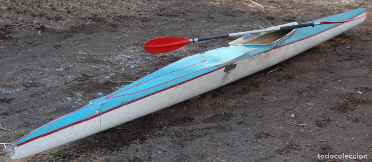 Coleccionismo deportivo: Viejo Kayak azul a restaurar - Foto 1