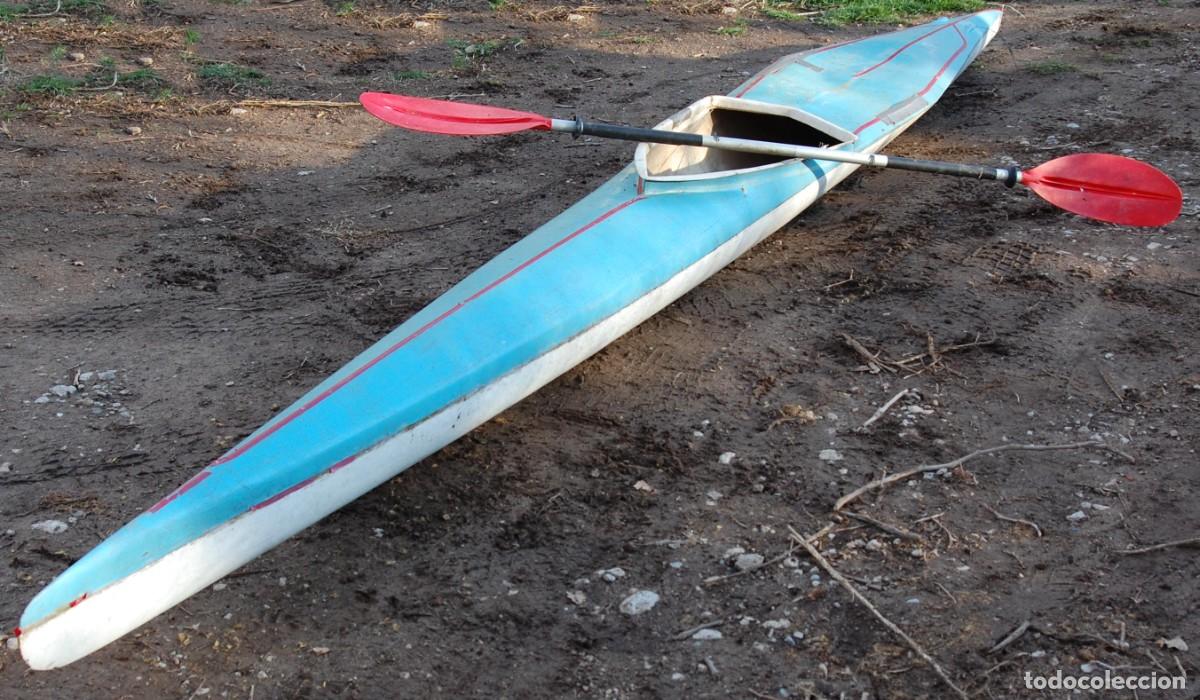 Coleccionismo deportivo: Viejo Kayak azul a restaurar - Foto 3